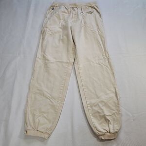 Crazy Shirts Men's Pants Sz XL Cream Jogger Coconut Dyed Drawstring